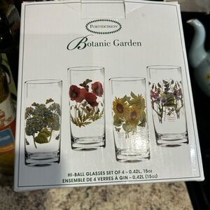 NEW Portmarion Botanic Garden Floral Hi-Ball Glasses Set